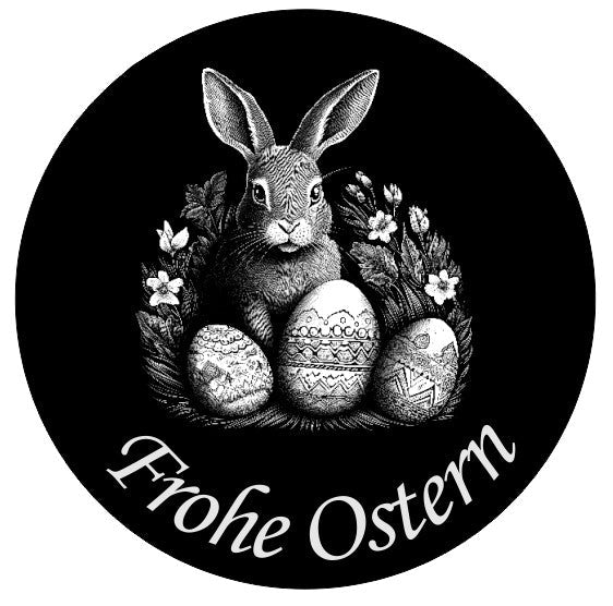 Schieferplatte "Osterhase im Nest" - personalisierbar - RJC - Circle