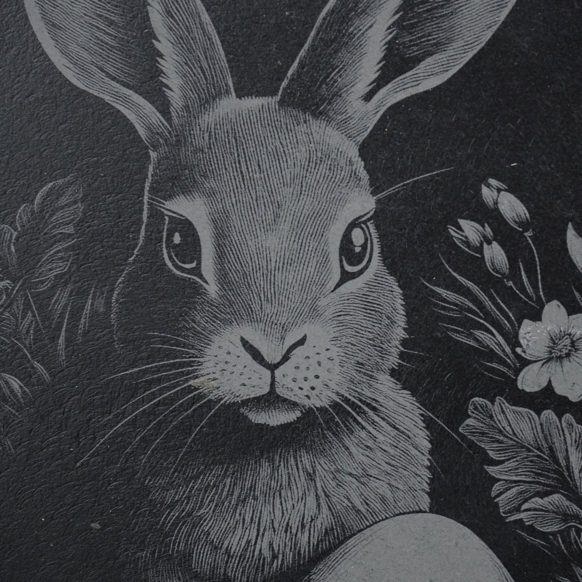 Schieferplatte "Osterhase im Nest" - personalisierbar - RJC - Circle