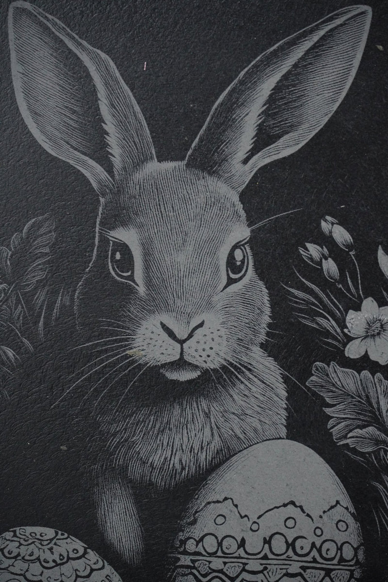 Schieferplatte "Osterhase im Nest" - personalisierbar - RJC - Circle