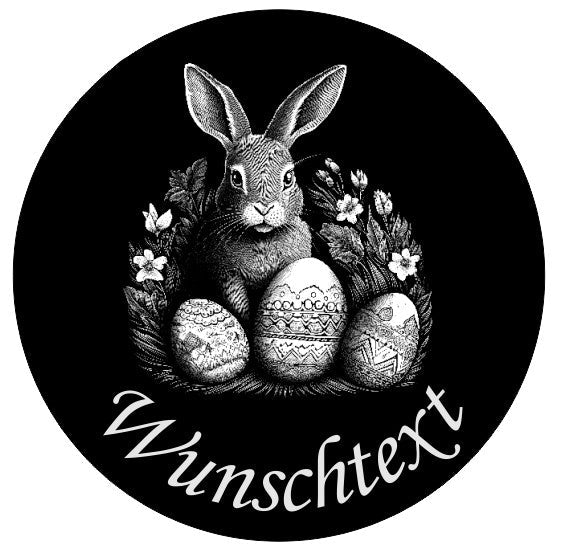 Schieferplatte "Osterhase im Nest" - personalisierbar - RJC - Circle