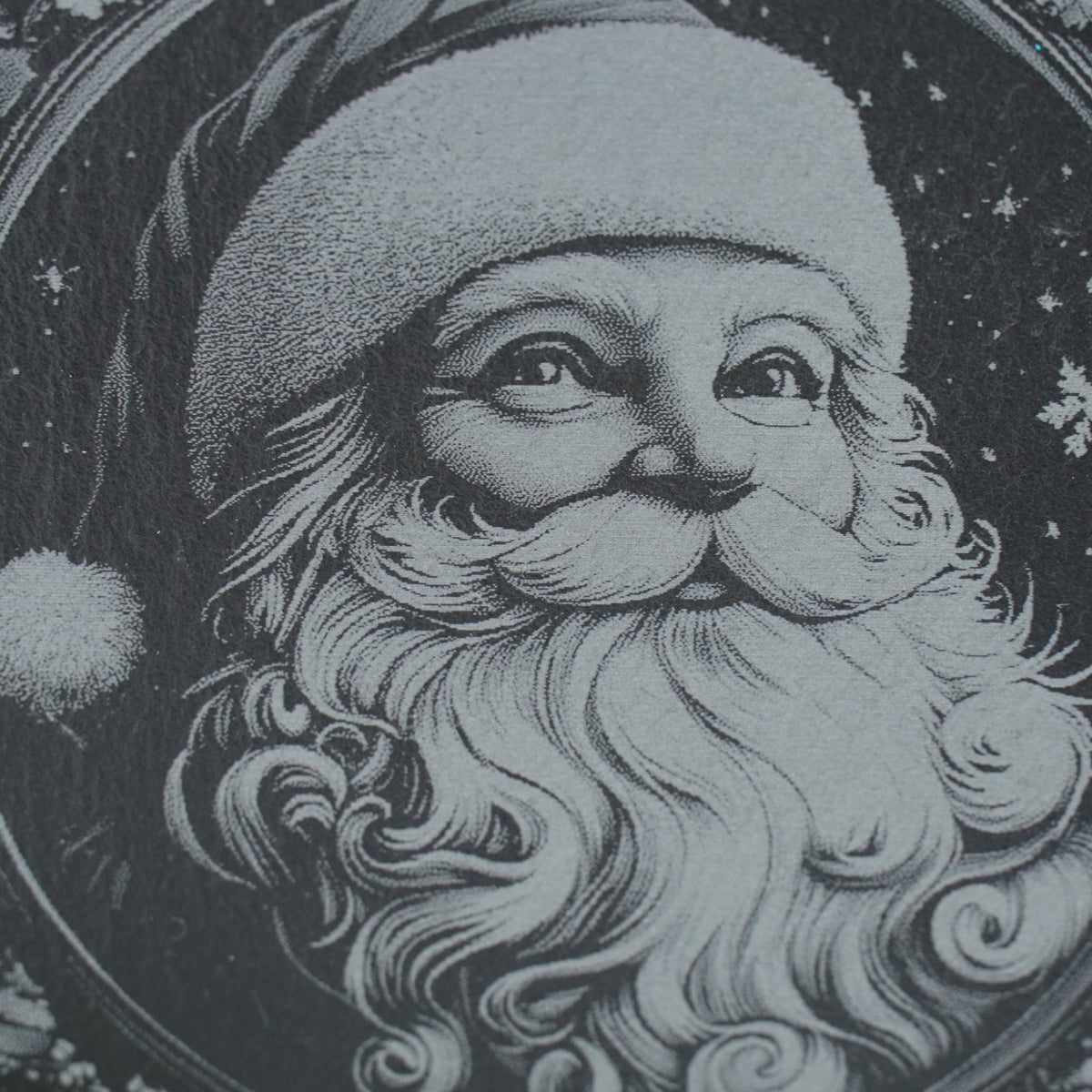 Schieferplatte "Weihnachtsmann mit Kreisornament" - RJC - Circle