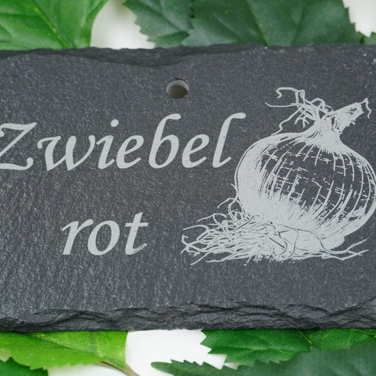 Schieferschild für Gemüse und mehr – Laser graviert & wetterfest - RJC-Circle