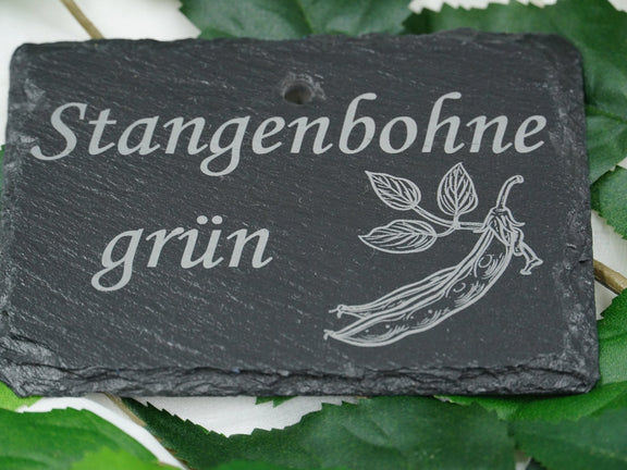 Schieferschild für Gemüse und mehr – Laser graviert & wetterfest - RJC-Circle