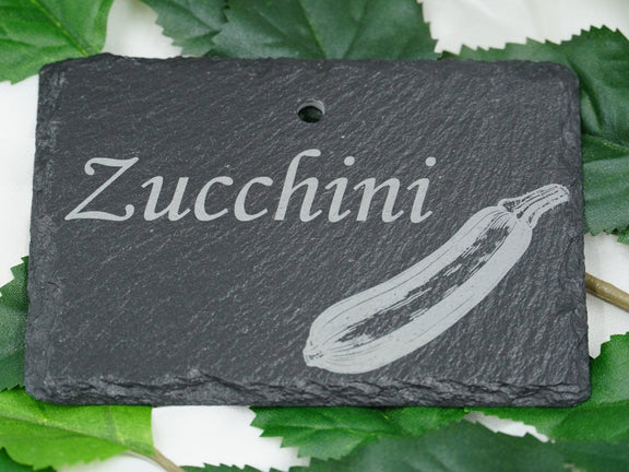 Schieferschild für Gemüse und mehr – Laser graviert & wetterfest - RJC-Circle