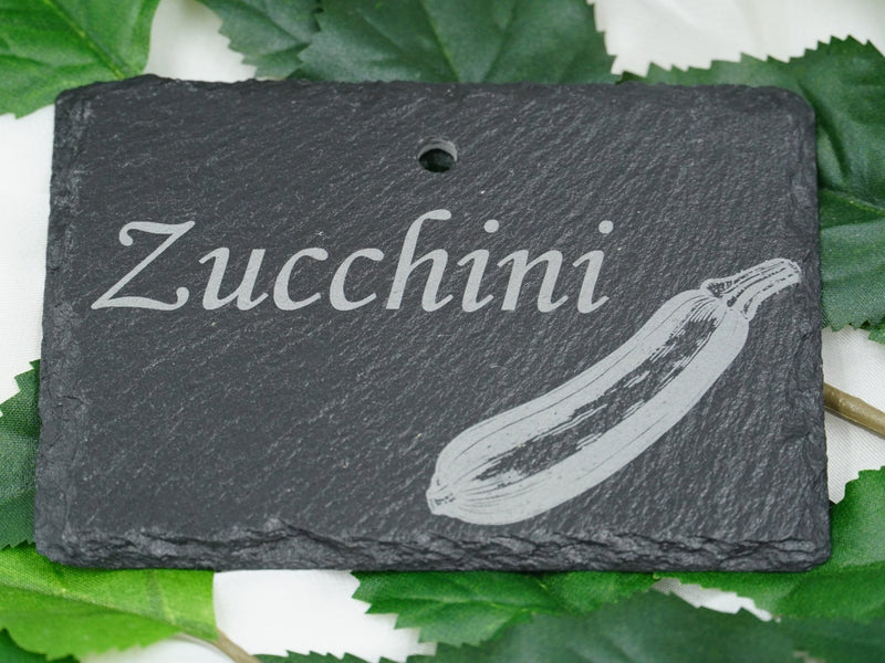 Schieferschild für Gemüse und mehr – Laser graviert & wetterfest - RJC-Circle