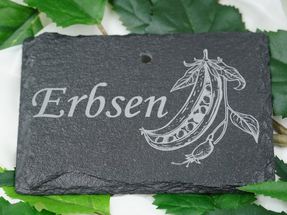 Schieferschild für Gemüse und mehr – Laser graviert & wetterfest - RJC-Circle