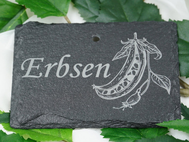 Schieferschild für Gemüse und mehr – Laser graviert & wetterfest - RJC-Circle