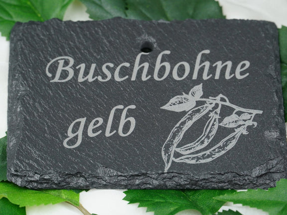 Schieferschild für Gemüse und mehr – Laser graviert & wetterfest - RJC-Circle