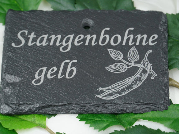 Schieferschild für Gemüse und mehr – Laser graviert & wetterfest - RJC-Circle
