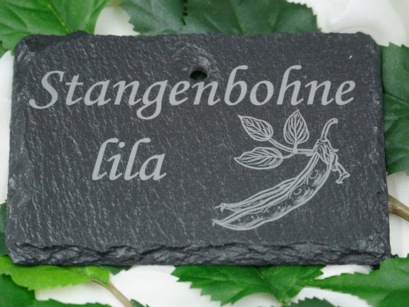 Schieferschild für Gemüse und mehr – Laser graviert & wetterfest - RJC-Circle