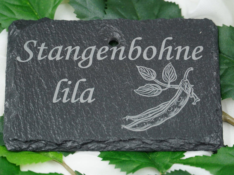 Schieferschild für Gemüse und mehr – Laser graviert & wetterfest - RJC-Circle