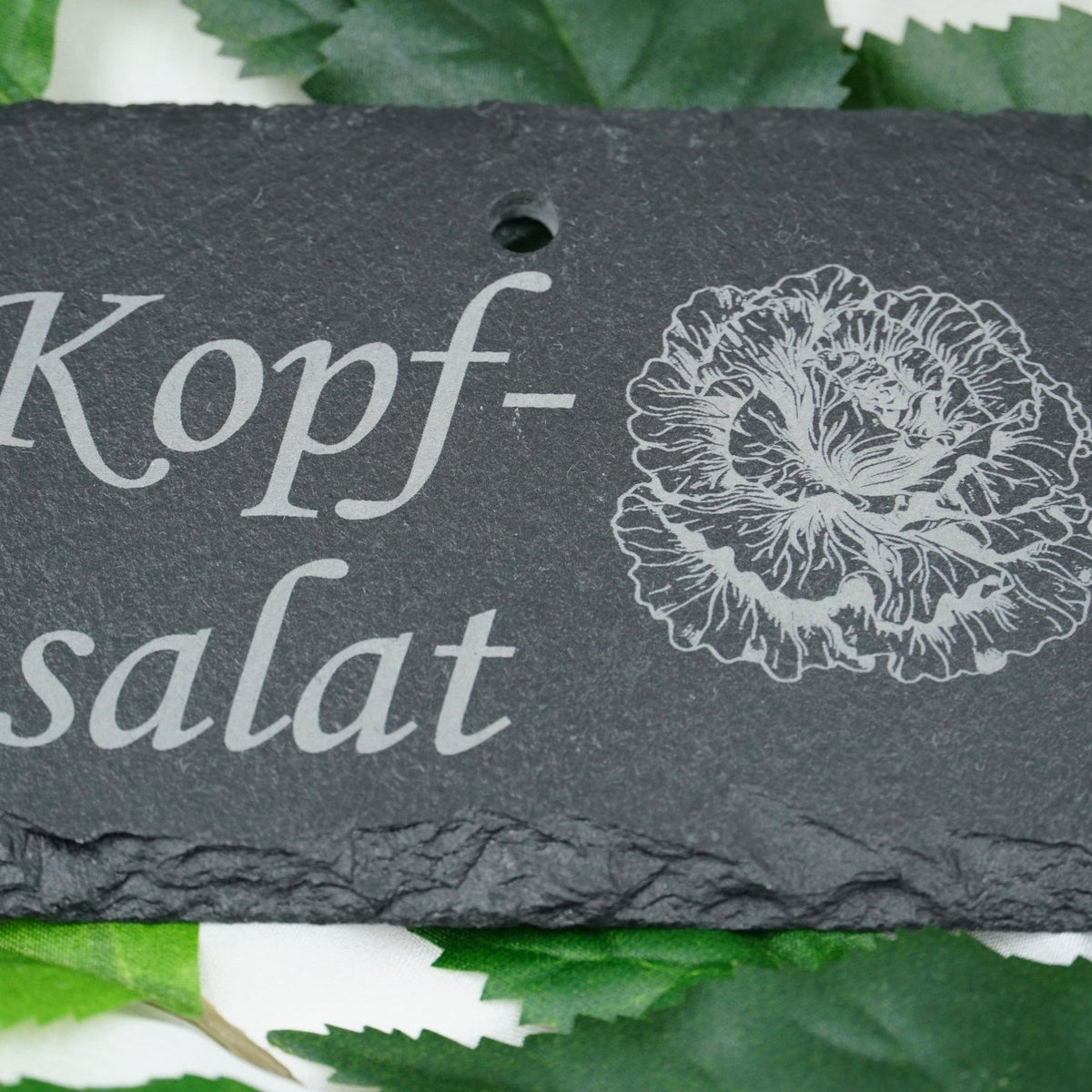 Schieferschild für Gemüse und mehr – Laser graviert & wetterfest - RJC-Circle