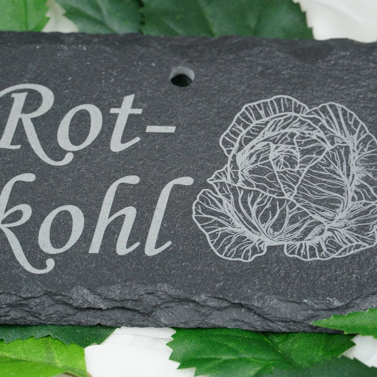 Schieferschild für Gemüse und mehr – Laser graviert & wetterfest - RJC-Circle