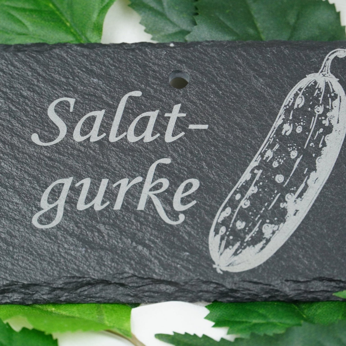 Schieferschild für Gemüse und mehr – Laser graviert & wetterfest - RJC-Circle