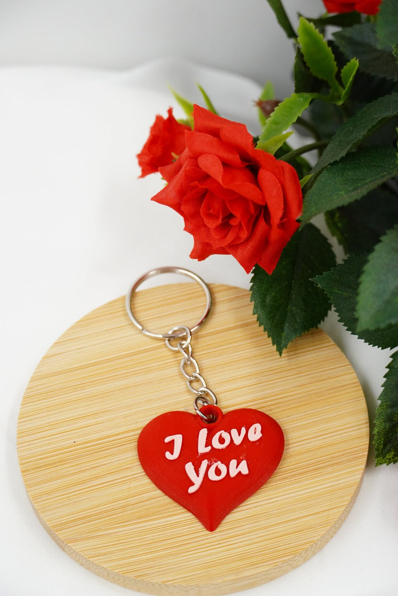 Schlüsselanhänger Herz mit Schriftzug, 3D - Druck - RJC - Circle