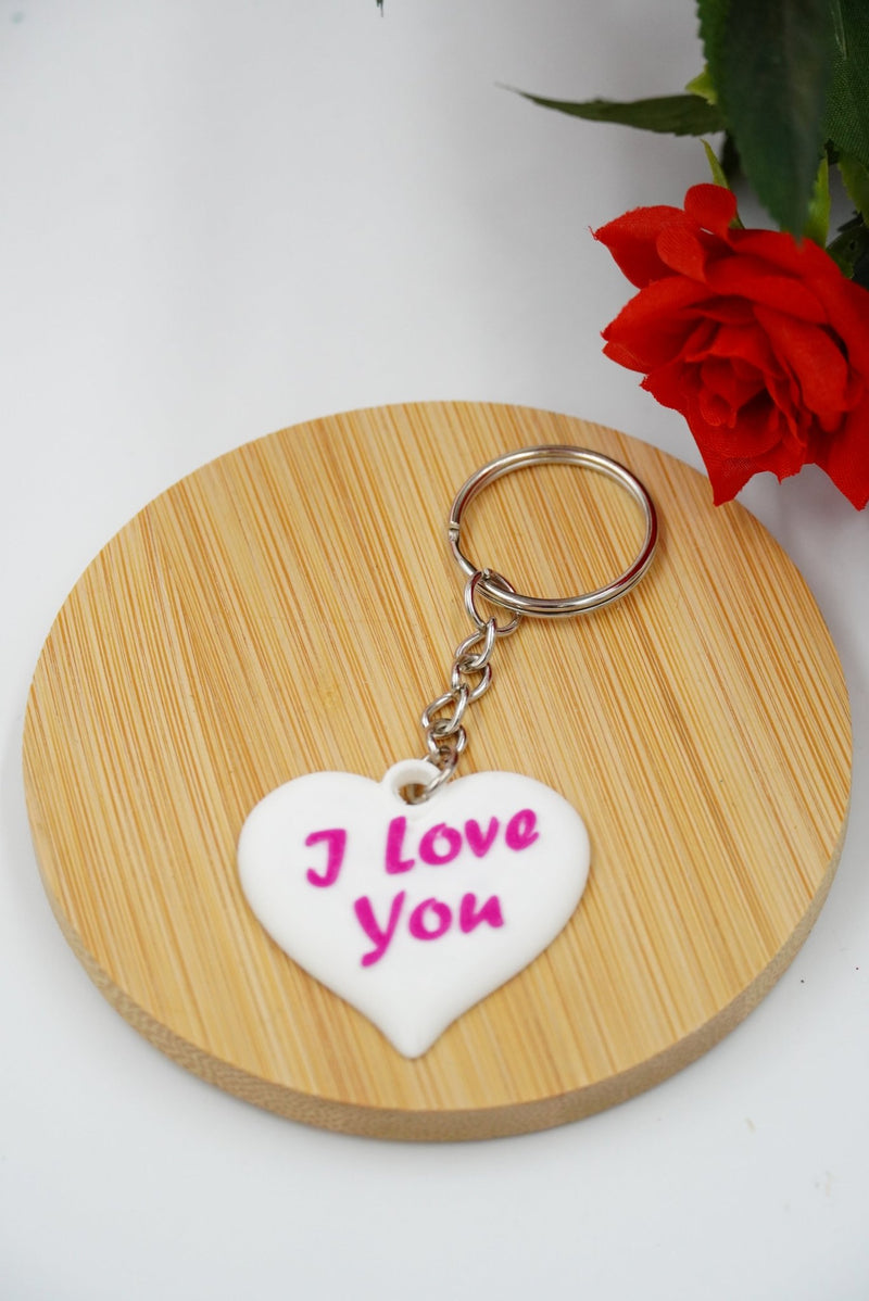 Schlüsselanhänger Herz mit Schriftzug, 3D - Druck - RJC - Circle