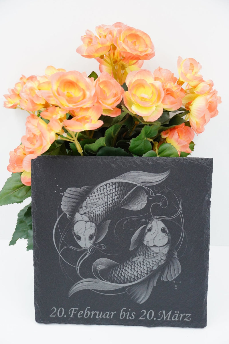 Sternzeichen auf Schieferplatte, personalisierbar - RJC - Circle