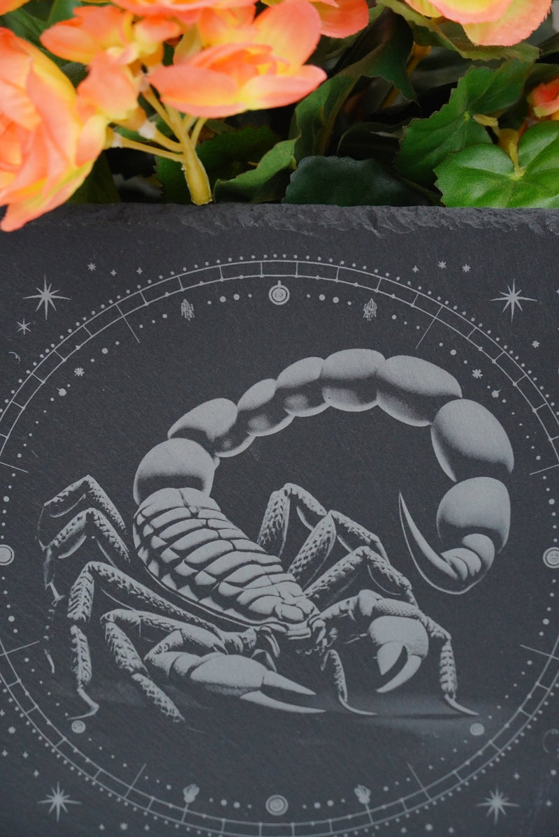 Sternzeichen auf Schieferplatte, personalisierbar - RJC - Circle