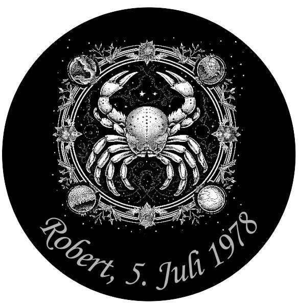 Sternzeichen auf Schieferplatte, personalisierbar - RJC - Circle