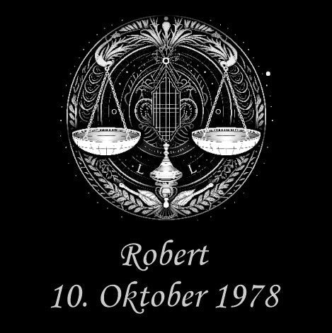 Sternzeichen auf Schieferplatte, personalisierbar - RJC - Circle