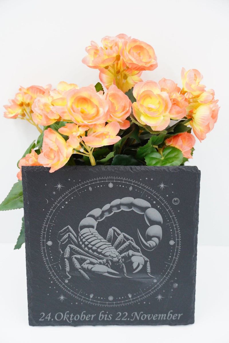 Sternzeichen auf Schieferplatte, personalisierbar - RJC - Circle