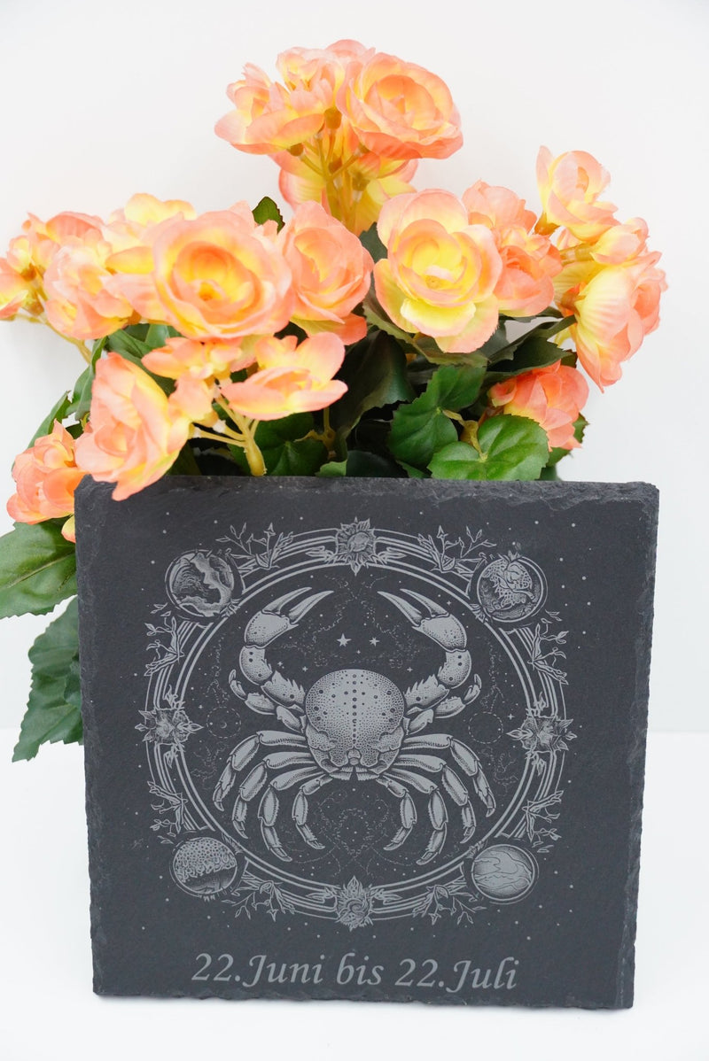 Sternzeichen auf Schieferplatte, personalisierbar - RJC - Circle