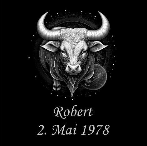 Sternzeichen auf Schieferplatte, personalisierbar - RJC - Circle