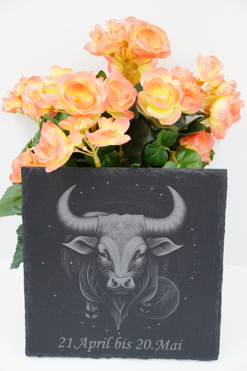 Sternzeichen auf Schieferplatte, personalisierbar - RJC - Circle