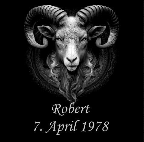 Sternzeichen auf Schieferplatte, personalisierbar - RJC - Circle