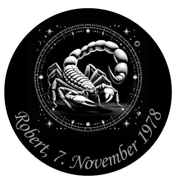 Sternzeichen auf Schieferplatte, personalisierbar - RJC - Circle