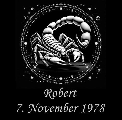 Sternzeichen auf Schieferplatte, personalisierbar - RJC - Circle