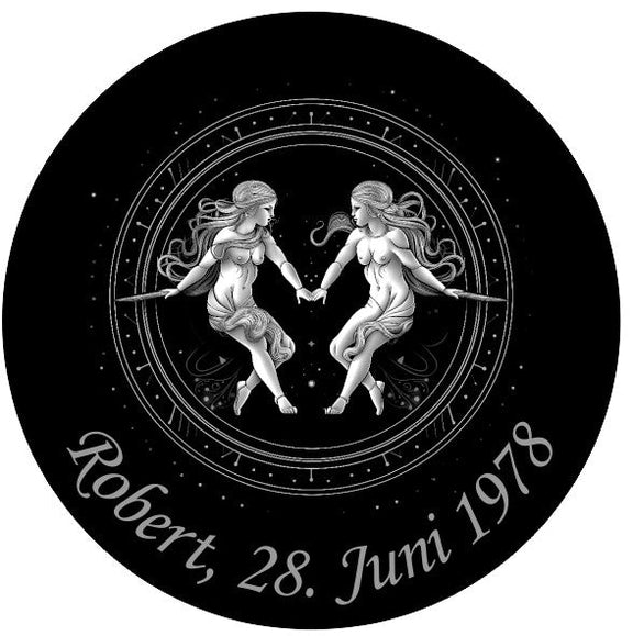 Sternzeichen auf Schieferplatte, personalisierbar - RJC - Circle