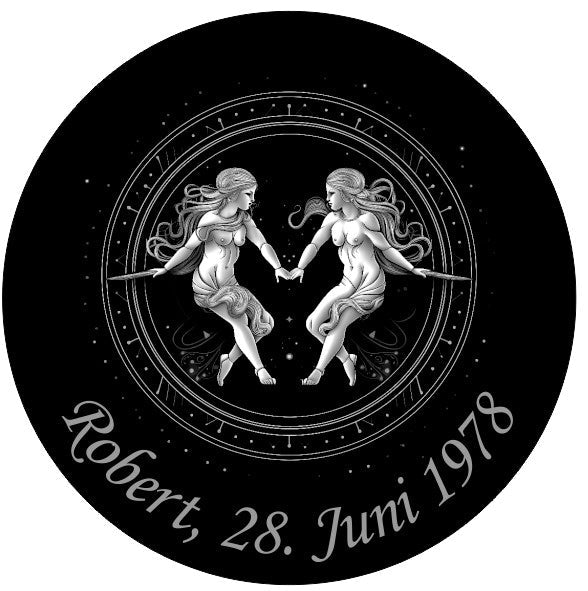 Sternzeichen auf Schieferplatte, personalisierbar - RJC - Circle