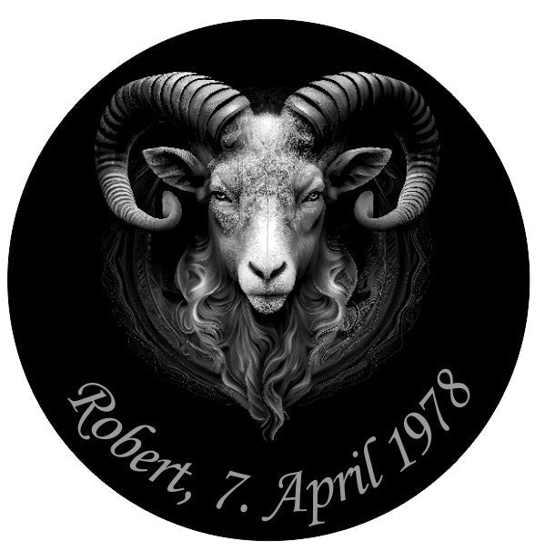 Sternzeichen auf Schieferplatte, personalisierbar - RJC - Circle