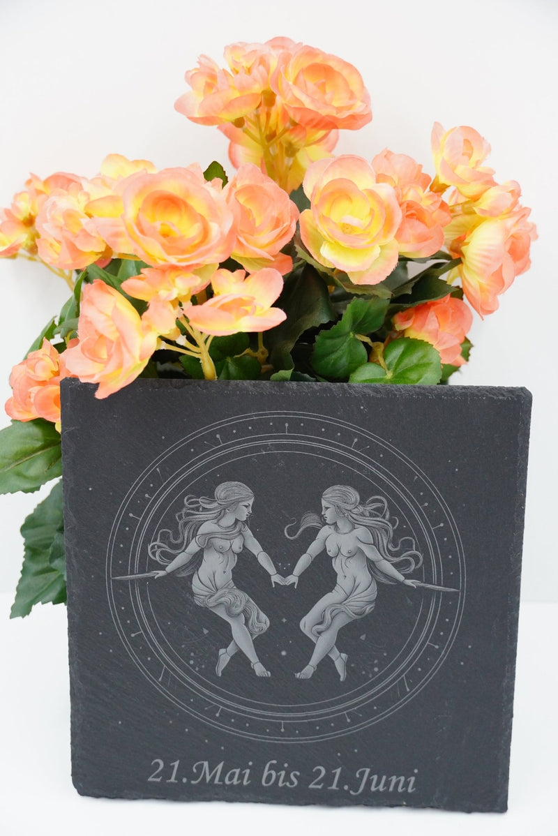 Sternzeichen auf Schieferplatte, personalisierbar - RJC - Circle