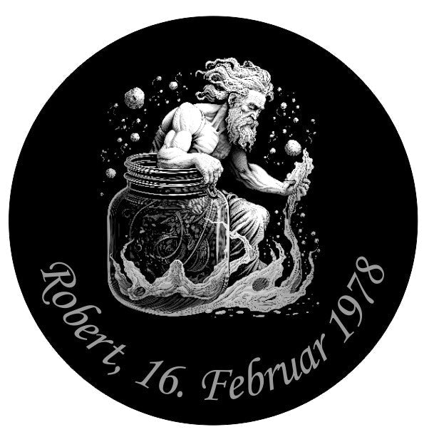 Sternzeichen auf Schieferplatte, personalisierbar - RJC - Circle