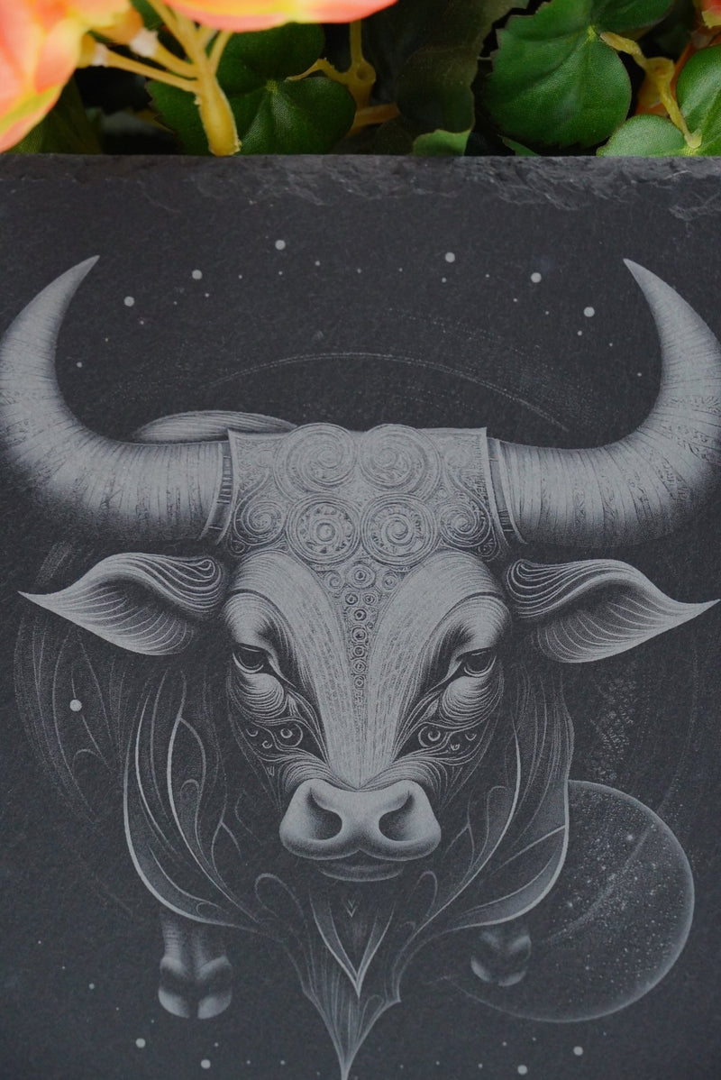 Sternzeichen auf Schieferplatte, personalisierbar - RJC - Circle