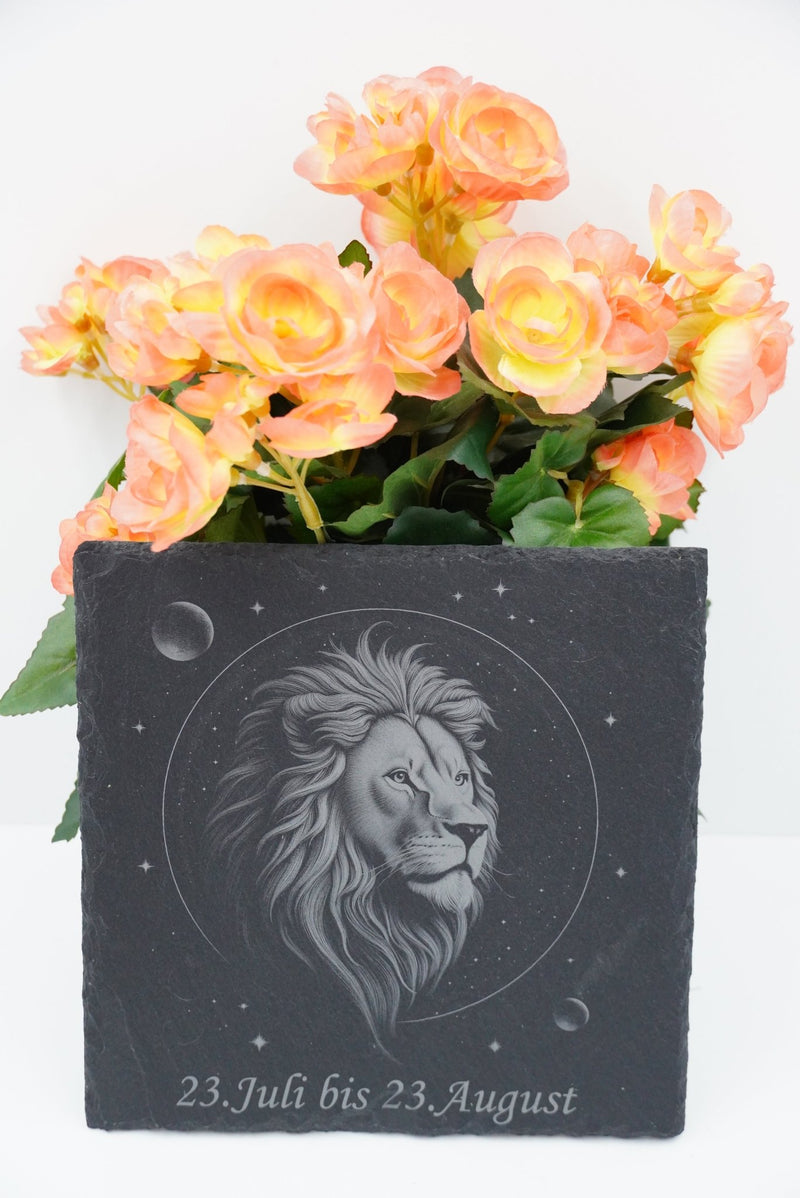 Sternzeichen auf Schieferplatte, personalisierbar - RJC - Circle