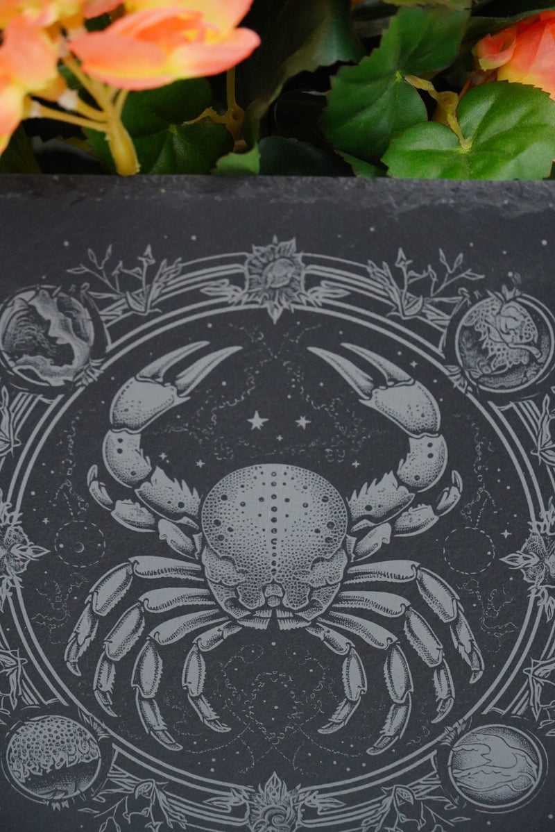 Sternzeichen auf Schieferplatte, personalisierbar - RJC - Circle