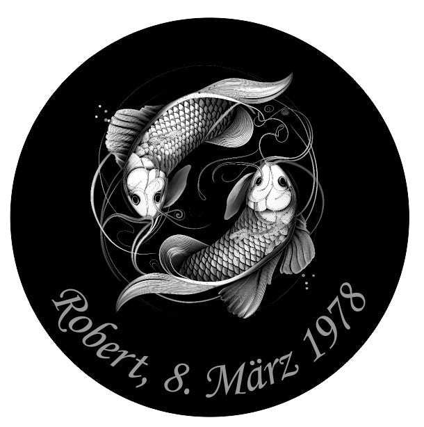 Sternzeichen auf Schieferplatte, personalisierbar - RJC - Circle