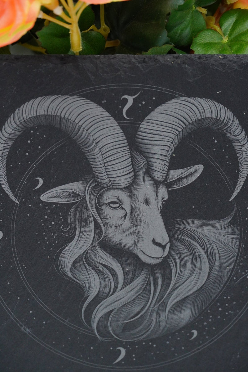 Sternzeichen auf Schieferplatte, personalisierbar - RJC - Circle