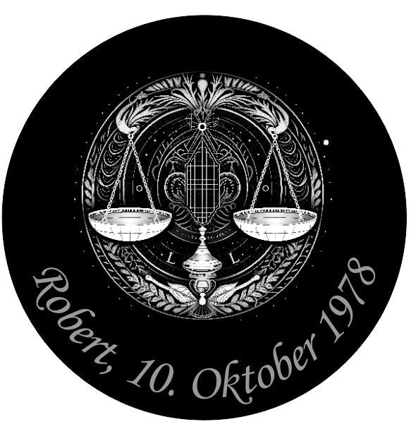 Sternzeichen auf Schieferplatte, personalisierbar - RJC - Circle