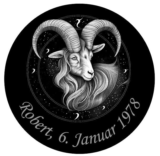 Sternzeichen auf Schieferplatte, personalisierbar - RJC - Circle