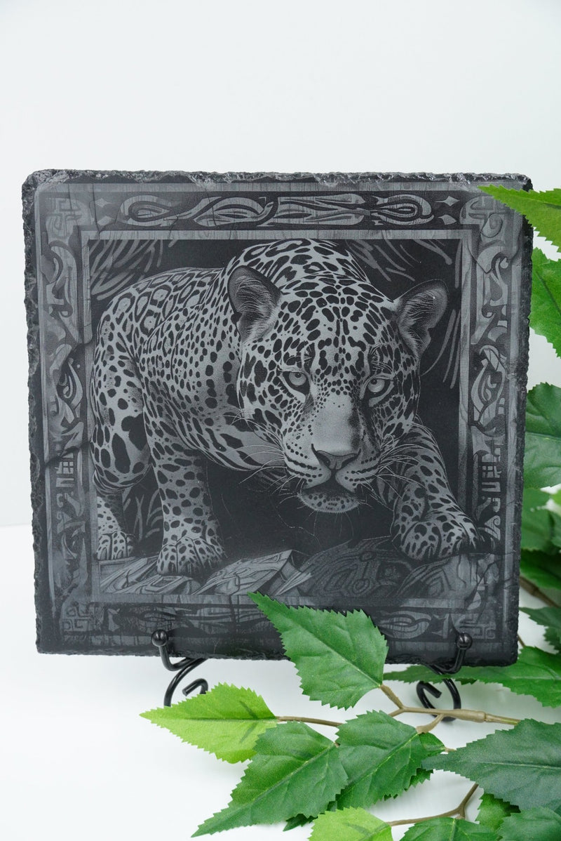 Schieferplatte „Jaguar“ mit personalisierbarer Lasergravur, Made in Niederbayern