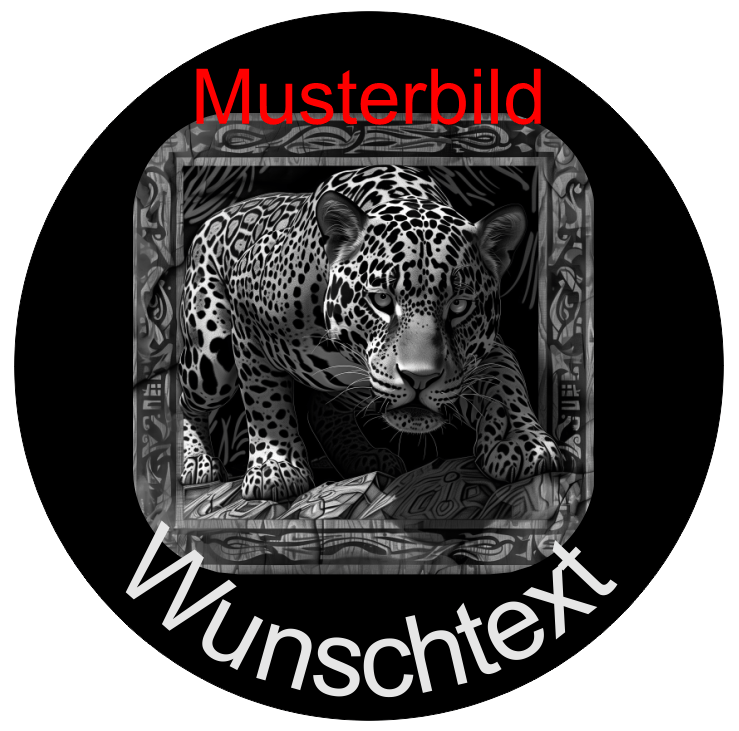 Tier Untersetzer "Jaguar" - personalisierbar - RJC - Circle