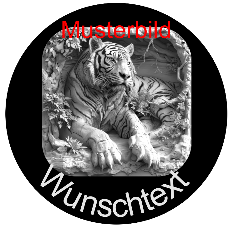 Tier Untersetzer "Tiger" - personalisierbar - RJC - Circle