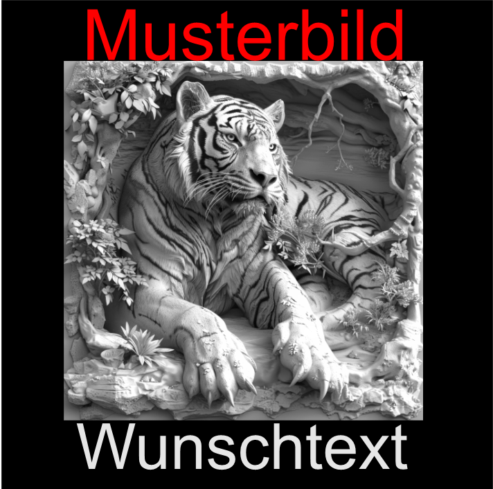 Tier Untersetzer "Tiger" - personalisierbar - RJC - Circle