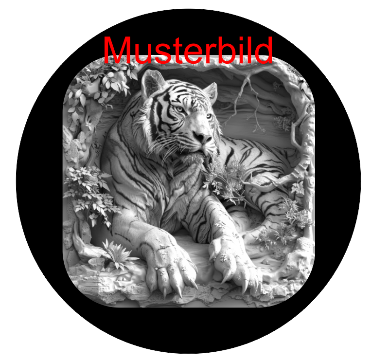 Tier Untersetzer "Tiger" - personalisierbar - RJC - Circle