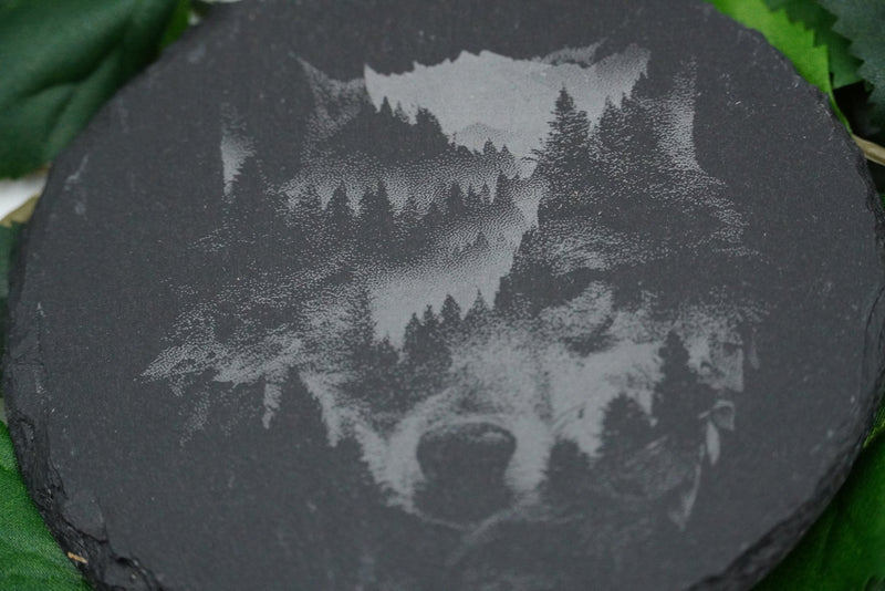 Tier Untersetzer Wildtiere "Bär, Adler, Hirsch und Wolf" - RJC - Circle