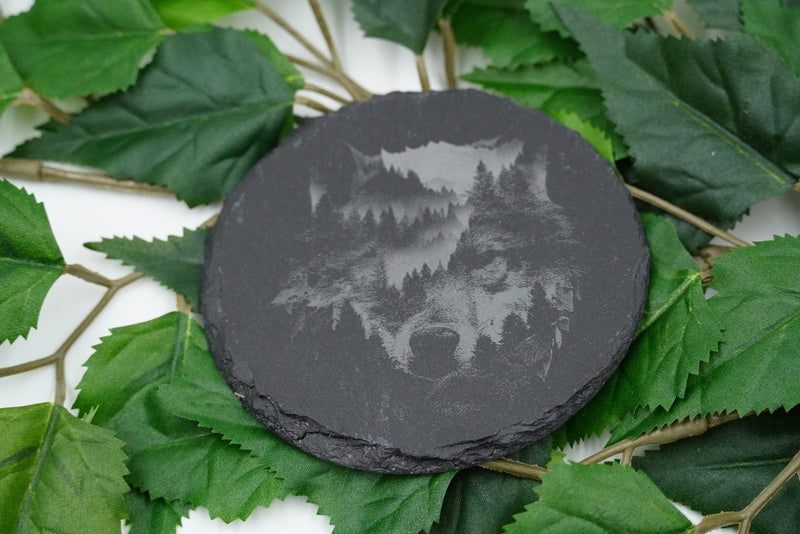 Tier Untersetzer Wildtiere "Bär, Adler, Hirsch und Wolf" - RJC - Circle